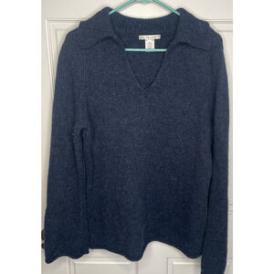 Vintage 90's Jillian Jones Women’s Lambs Wool Fisherman Sweater Sz XL Collared
